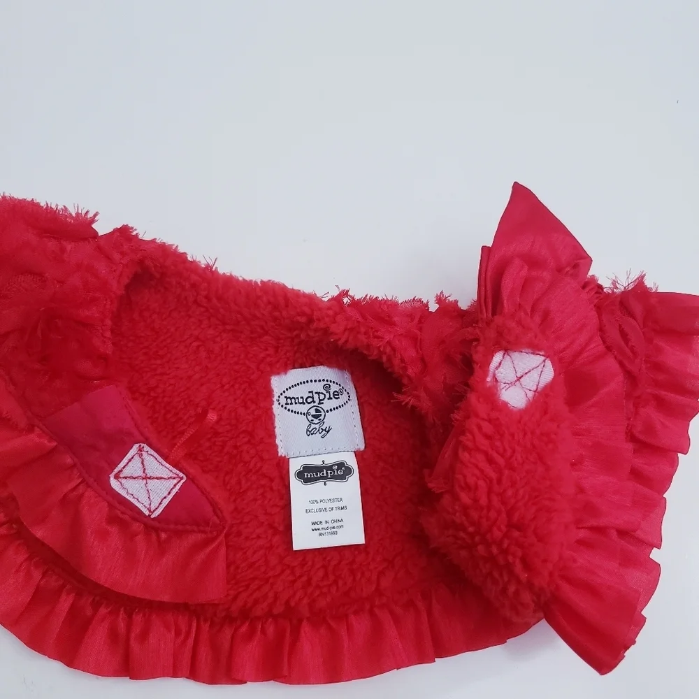 Mud Pie Mesh Rose Cluster Baby Bib